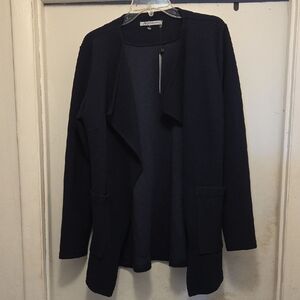 Black Open Front Cardigan